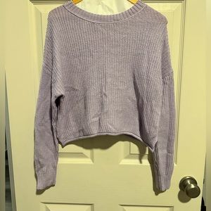 purple knitted sweater